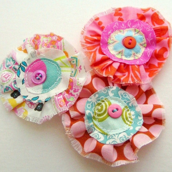 Flower Embellishments Fabric Flowers Fabric Embellishments