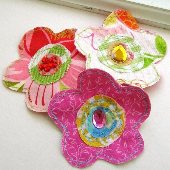 Fabric Flowers Embellishments Fabric Flower