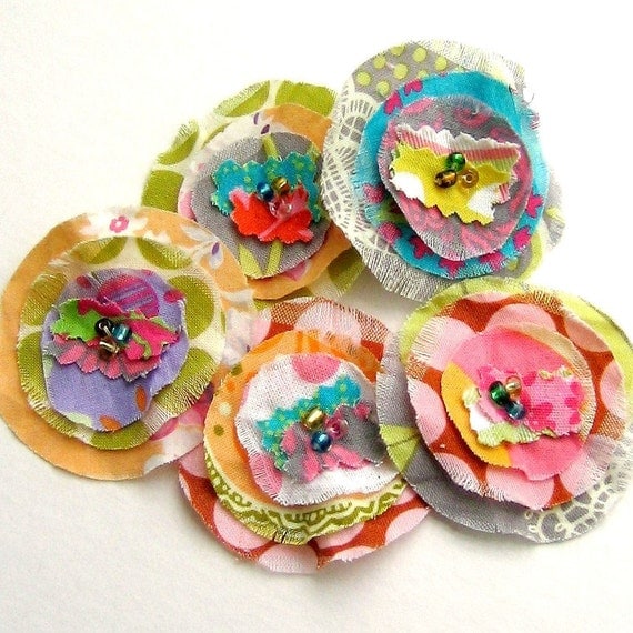 Flower Embellishments Fabric Flowers Fabric Embellishments