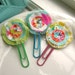 Flower Paperclips, Flower Clips, Flower Bookmark, Clip, Fabric Flower Paperclips, Paperclips, Bookmark - Set of 3, No. 27