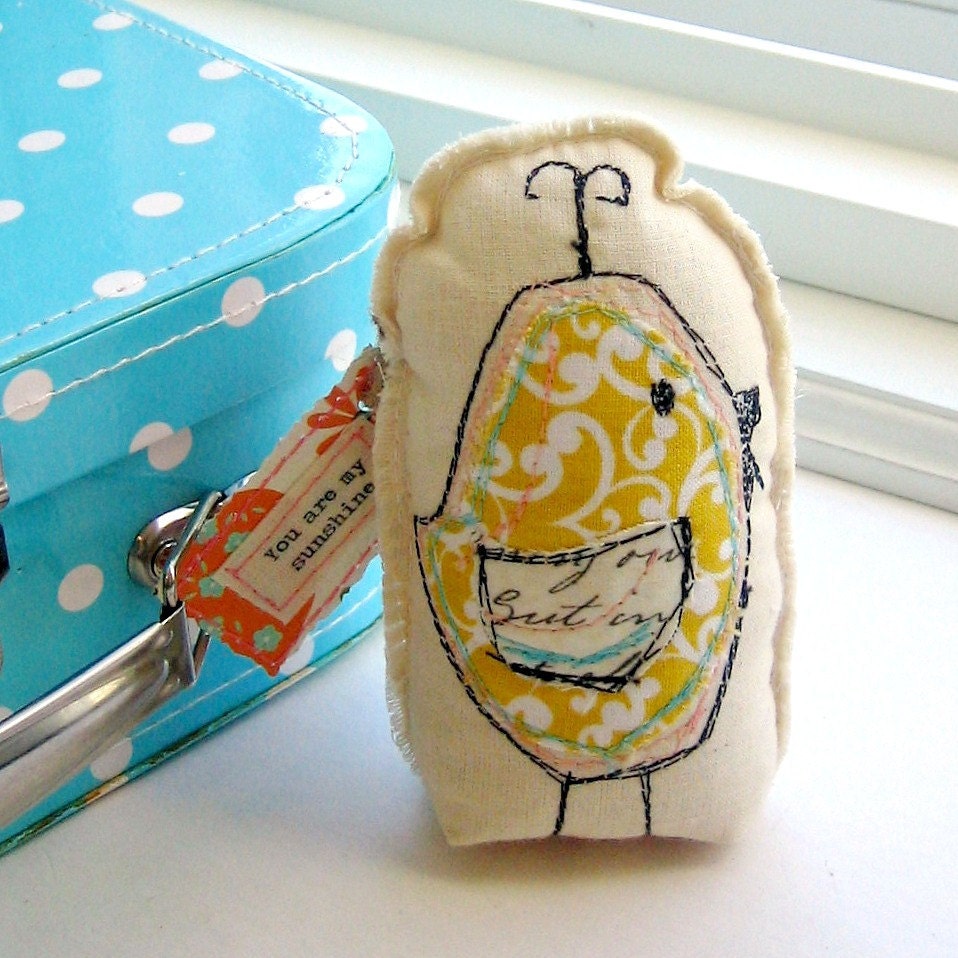 Art Bird Bird Sculpture Fabric Bird Bird Ornament Soft Textile bird sculpture