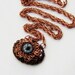 Copper Wrapped Blue Eye Pendant
