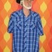 vintage 80s short sleeve wrangler WESTERN button down pearl snaps cowboy rockstar shirt XXL