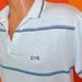 vintage 80s LE TIGRE golf polo shirt white stripe Large soft thin collar preppy