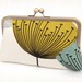 ON SALE: Dandelion clocks clutch, silk-lined purse for bridal / party