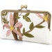 SALE Bird and flowers, luxury clutch purse bag