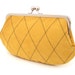Suede leather clutch bag, the Argyle