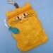 Cat shaped cell phone or camera case in mustard