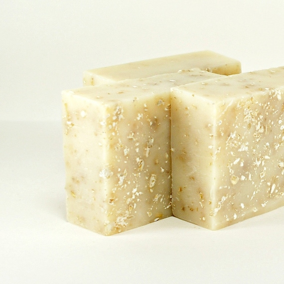 Oatmeal Scrub Bar Soap Gluten Free Certified by AmeliaBathandBody