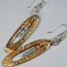 Handmade Bronze Earrings- Featuring Bronze Metal Clay, Sterling Silver, Aquamarine and Mandarin Garnet Earrings- Summer