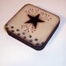 Primitive Star Checkerboard Pipberry Coasters-Handpainted