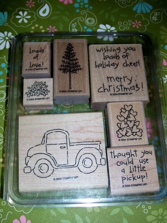 Stampin Up Loads Of Love Stamp Set Of 7 Used Christmas