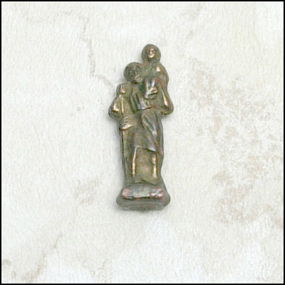 Very Vintage Religious Miniature Statue St. by AuntRitz on Etsy