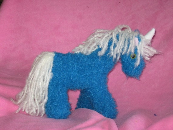 giant blue unicorn stuffed animal