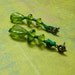 Verdant Kiss Light Green Glass Bead Dangle Sterling Silver and Hemp Earrings Unique Eco Friendly Design