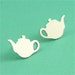 Silver Tiny Whimsical Teapot Studs