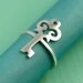 Old World Skeleton Key Ring in Silver