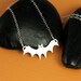 Silver Bat in the Belfry Necklace