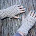 fingerless gloves hand warmer natural brown wool