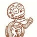 Mascot Calavera Limited Edition Gocco Serigraph ACEO