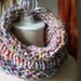 NEW Hand Knit Cowl / Spring Flowers