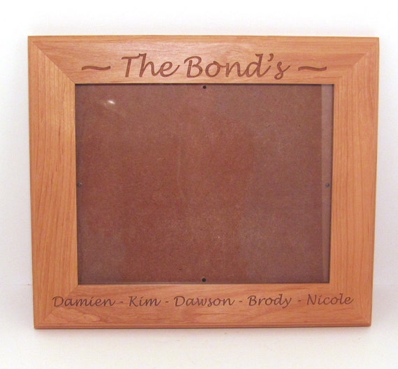 Custom Engraved Wood Picture Frame 8x10