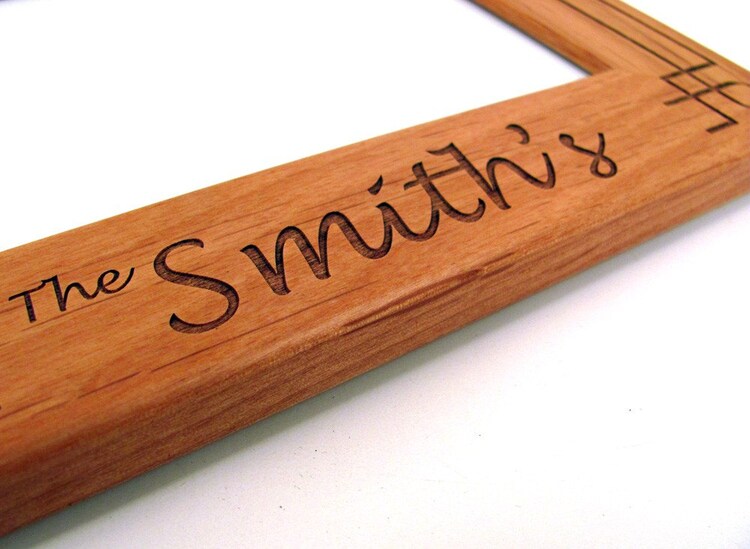 Custom Laser Engraved Wood Picture Frame 5x7 by memoriesforlifesb