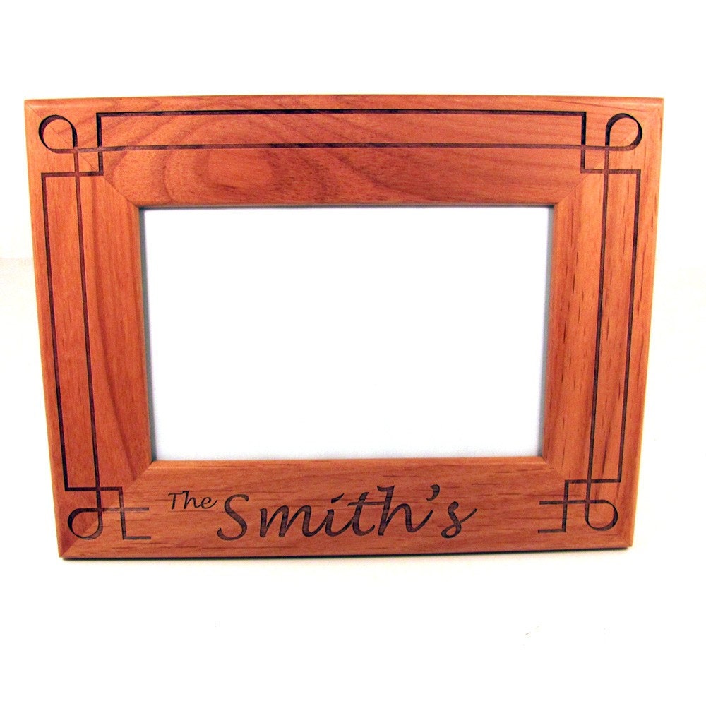 Custom Laser Engraved Wood Picture Frame 5x7 by memoriesforlifesb