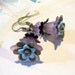 Purple Drop Earrings, Flower Victorian Jewelry