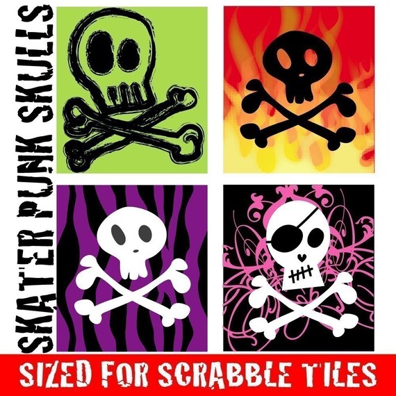 Skater Punk Skull N Crossbones 75 X 83 Inch Digital Image