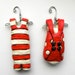 Red and White Bathing Suit Set Old Fashioned Look clay folk art