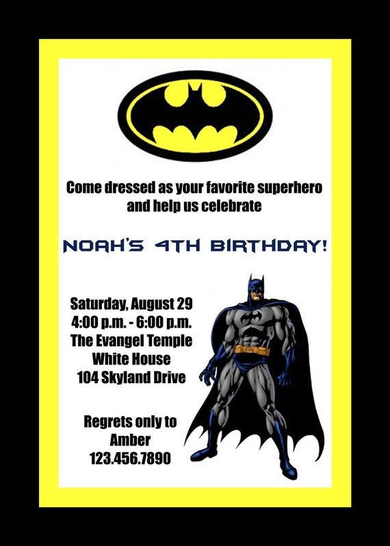 Batman Invitation Ideas 7