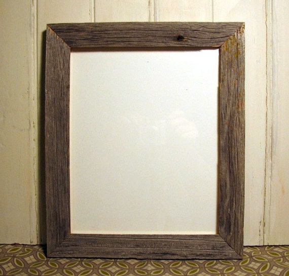 8x10 Rustic Wood Picture Frame Weathered Grey by fcstudiovintage