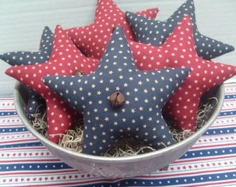 Primitive Americana Star Ornies, Set of 6