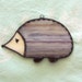 Brown hedgehog stained glass suncatcher glass hedge hog