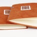 2 Small notebooks -Orange with Native American Art Stamps