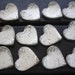 Set of 12 Peach / Cream Ceramic Hearts. tea bag rests. coffee spoon rests. favors. ring holders
