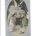 Souvenir de premiere comunion french antique communicante silvered card