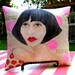 PARIS WOMAN ISABELLA / hand painted pillow/ decorative pillow/ home decor/ Gift Under 40 Dollars