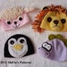 CROCHET PATTERN For Baby Animal Hat Beanie, Dinosaur Hat, Lion, Penguin, Lamb in 5 Sizes PDF 211 Digital Download