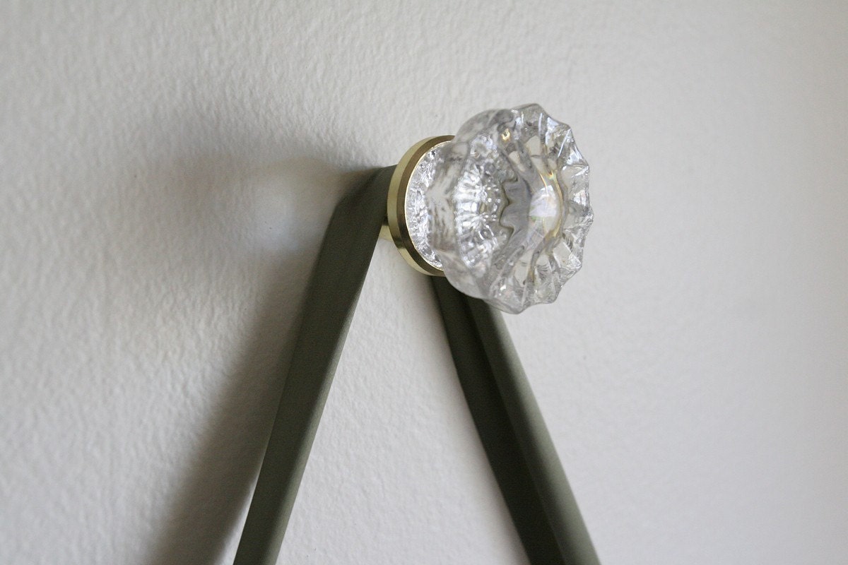 Beautiful Glass Door Knob Hanger Hook For Hanging Mirrors And