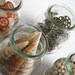 6 SPEGA JARS............. Recycled Glass Italian Yogurt Containers