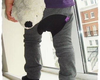 KIDS TROUSERS - PDF e pattern - Monkey Spats / leggings - 3 sizes / 6m, 1y and 2y