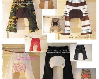 KIDS TROUSERS - PDF e Pattern - Monkey Pants - Size 1Y