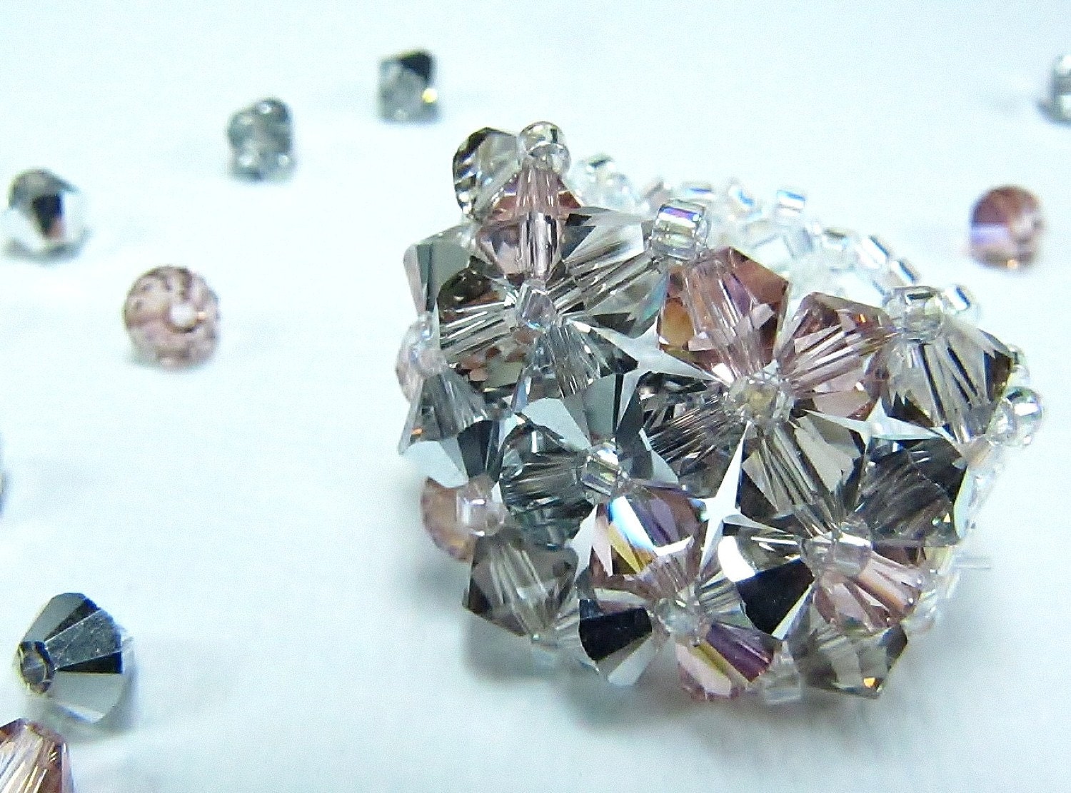 DeBella Swarovski stretch Ring Platinum by DeBellaBoutique