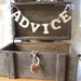 Reserved for Nicole Advice Banner with Wooden Heart