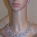 Bride's Pearl and Austrian Crystal Necklace and Earrings