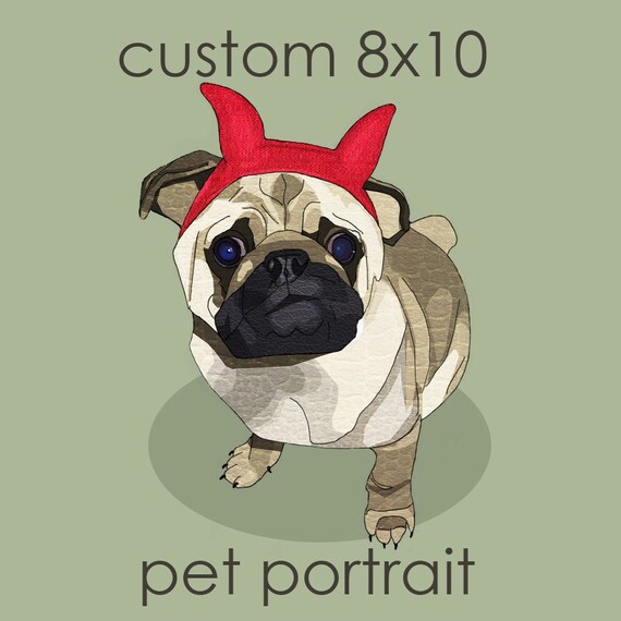 Items similar to create your own 8x10 custom pet portrait on Etsy
