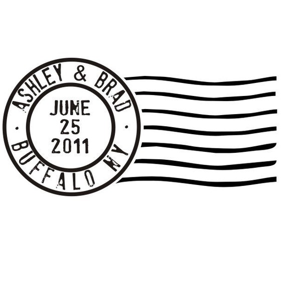 Cancelled postage stamp custom rubber stamp for by stampoutonline