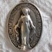 Antique Catholic Sterling Medal Holy Mary Surface Worn from Prayer